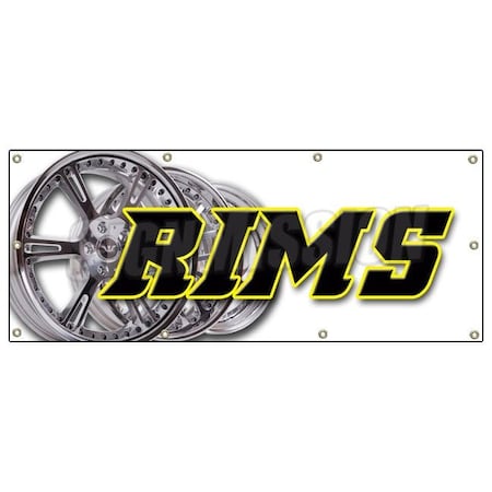 Signmission RIMS BANNER SIGN wheels tires car rims truck suv dubs automotive auto B-96 Rims